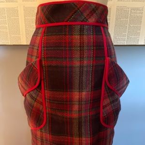 Anthropologie Plaid Skirt with Big Pockets